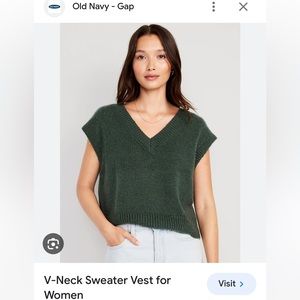 Old Navy Green Sweater Vest size Large